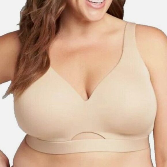 Cacique Women's 44DD Tan Comfort Bliss Wireless Support Adjustable Straps Bra‎ - Picture 1 of 5